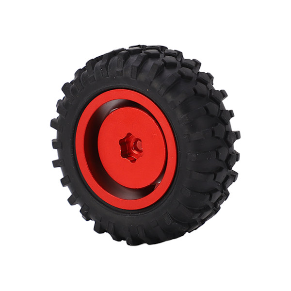 2 st/set 55 mm metallfälgar däck set för AXIAL SCX24 1/24 RC bilhjul fälg gummidäck röd