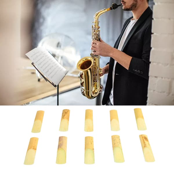 Altsaksofonrør Profesjonelt Tradisjonelt Rør, Profesjonell Kvalitet Bambusrør Holdbare og Allsidige Rør for Altsaksofon, Responsive I Alt