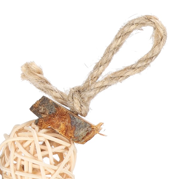 Husdjur Leksak Papegoja Slipning Rep Leksak Äppelträ Bitten Rotting Boll Hamster Husdjur Sträng Leksak