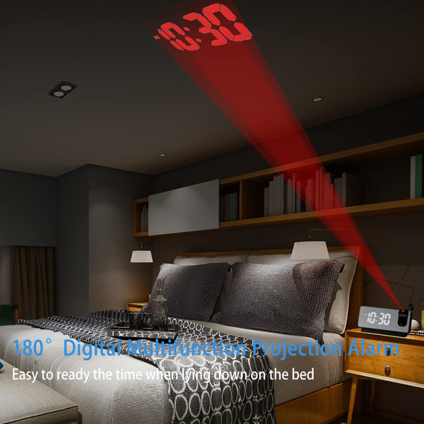 Digital väckarklocka för sovrum, LED digital väggklocka med