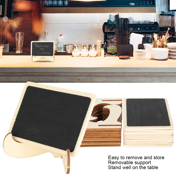 2 Set Mini Chalkboard Skyltar Platskort Små Rektangulära Svarta Tavlor Bröllop Fester