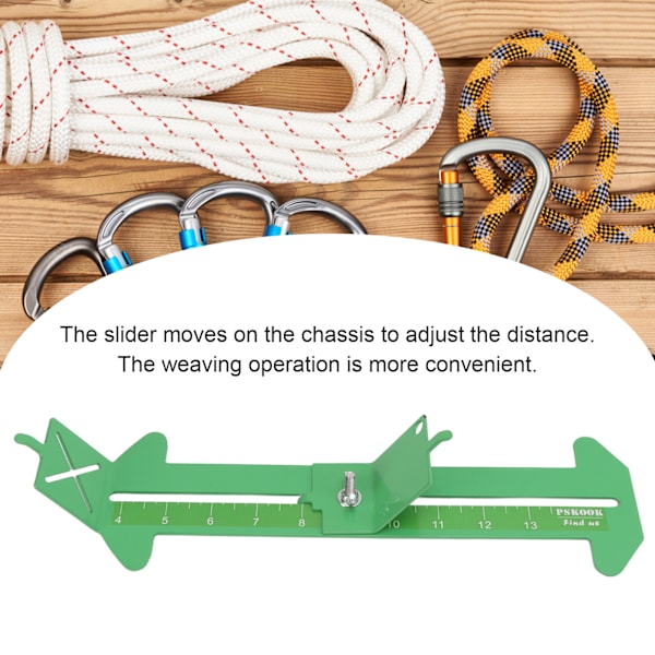 Paracord Armband Jig Kit Justerbar Längd Armband Maker Metallvävning DIY Hantverk Paracord Verktyg Ljusgrön