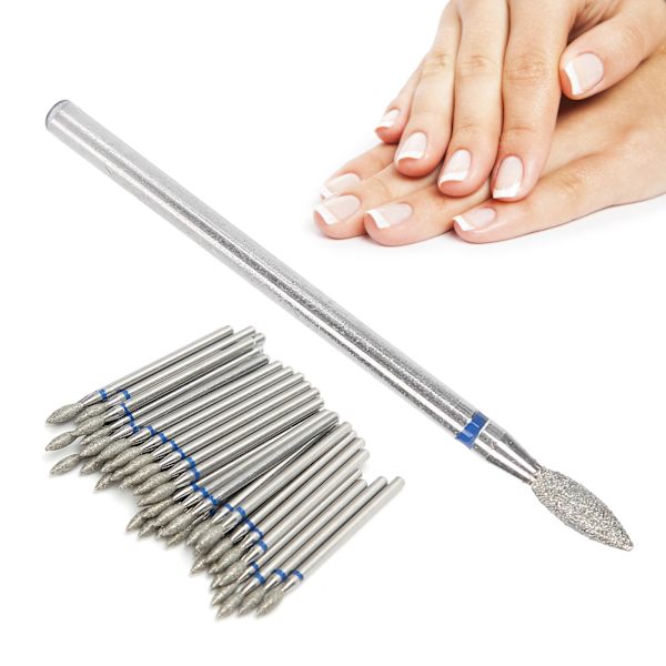 50 st nagelborrbitar nagelpolering slip huvud ersättning tillbehör manikyrverktyg M‑2,7 mm / 0,11 tum