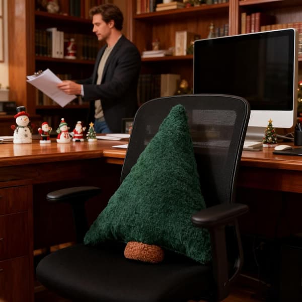 Myk retro julepute, søt pyntepute til jul, sofapynt, hjemmekontor, soverom, sovesofa stil 2 stye 2