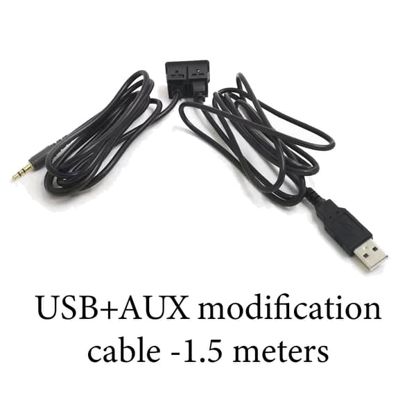 Bil Dash Flush Mount AUX USB Panel Kabeladapter, 3.5mm AUX Forlengelsespanel Mount USB-port Flush Mount Design for Sømløs Integrasjon i Kjøretøy
