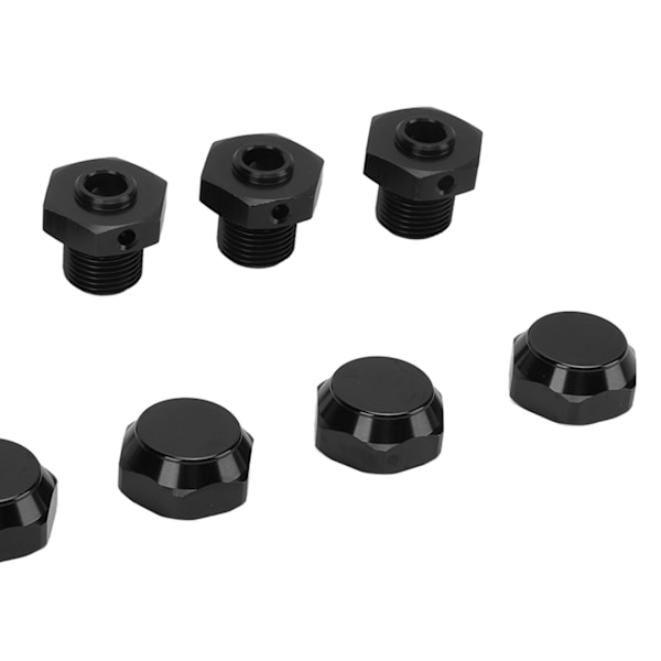 4 st RC-hjulnavsadapterkit i professionell aluminiumlegering, navadapter för ARRMA 1/8 RC-bil, svart