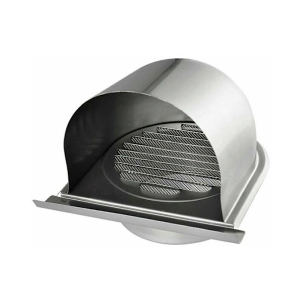 150 mm rostfritt ventilationsgaller, exteriört runt skorstenshuvgaller, U-ventilationsgaller med insektsnät, ventilationsgaller med 45°