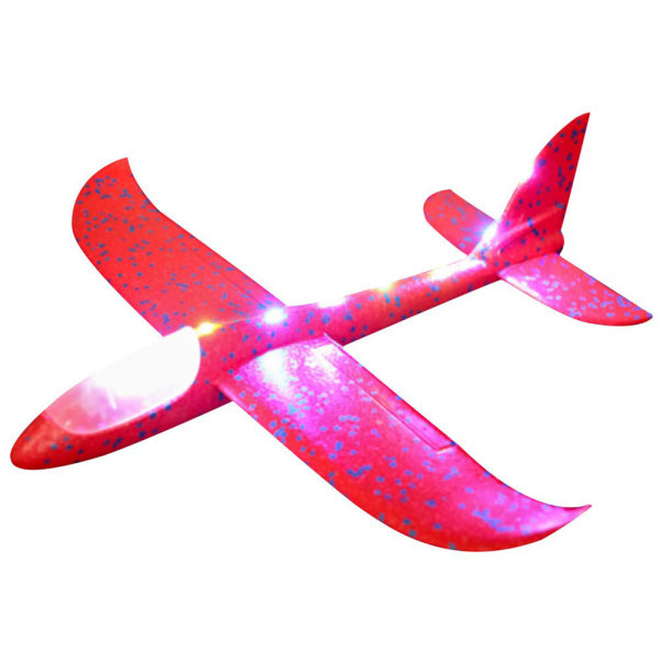 LED Light Up Glider Flygplansmodell Leksak Manuell Kasta Skum Glider Plan med Dual Flight Modes Present för barn