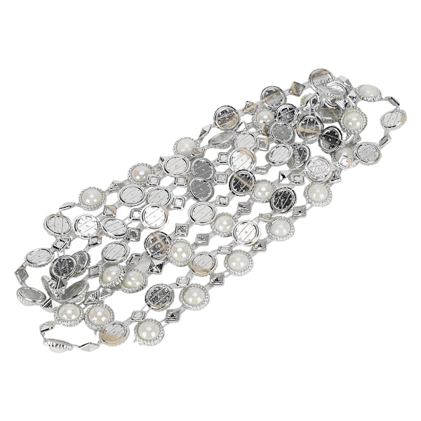 Rhinestonekedja DIY-delar Smyckestillbehör Plast Vit Rund 1,5 cm Bredd 10 meter