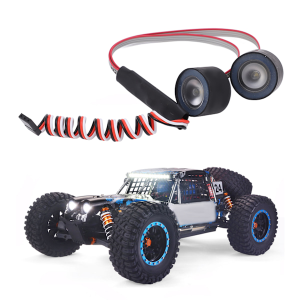 RC-bil Ängelögonstrålkastare Framlyktor Frontlyktgrupp för ZD Racing DBX‑07 1/7 RC-fordon