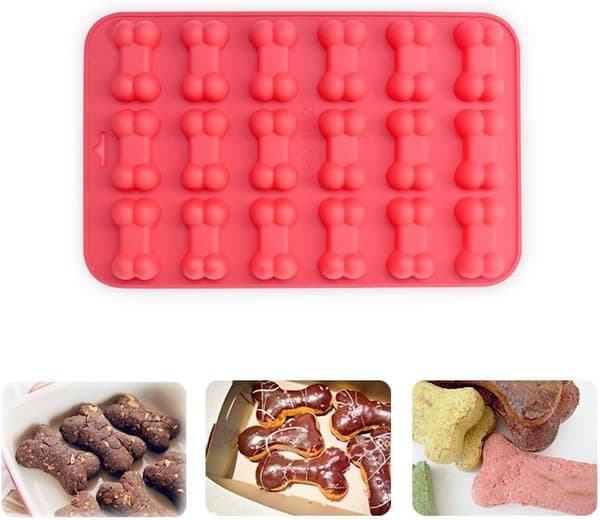 Sæt med 4 non-stick silikoneforme til chokolade, slik, gelé, I