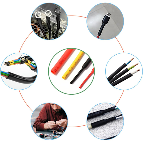 Högkvalitativt EVA-material Krympslang Kit, Elektrisk Kabelskydd för Långvarigt Isolationsskydd, Mångsidig och DIY-hjälpare för Ordning