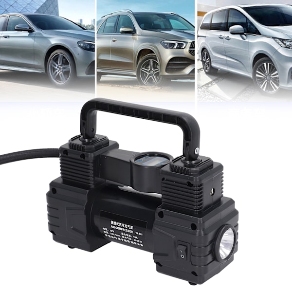 Högtrycks Kapacitet Automatisk Bil Däckpump, Portabel Elektrisk Design för Enkel Mobilitet med Överbelastningsskydd, Idealisk för Snabb Pumpning av Däck