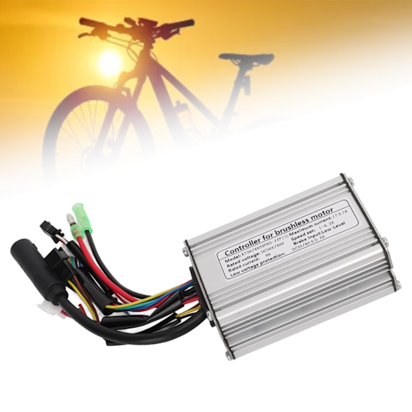 Elektrisk cykel 36V/48V sinusvåg 17A regulator för 250W 350W motor med ljuslinje