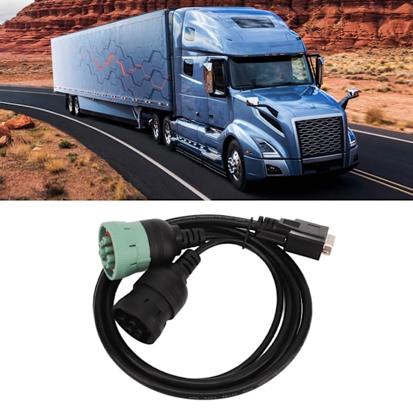 DB15 till 6P J1708 9p J1939 Diagnostisk Adapterkabel 402048 Plug and Play Hög Flexibilitet för Lastbil