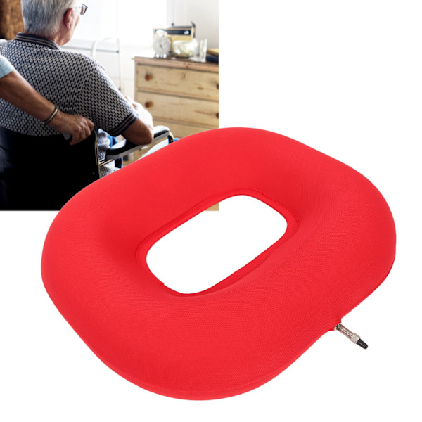 Bekväm Sittupplevelse, Uppblåsbar Donutkudde med Värmekomprimeringsteknik för Tätt Förslutning, Svanskotans Smärtlindringskudde Ergonomisk Design