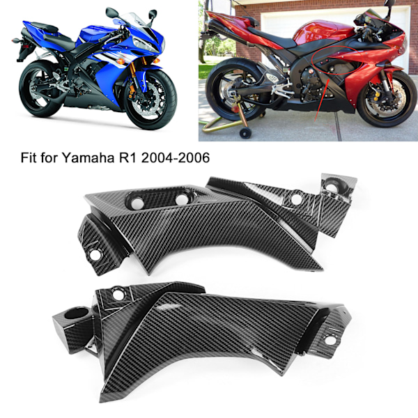 Kolfiberstil Motorcykel Mellanramskydd Knäskydd Sidopanel Passar Yamaha R1 2004–2006