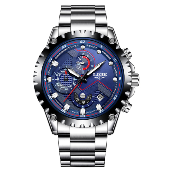 Herrmode Business Analog Quartz Classic Casual blå watch