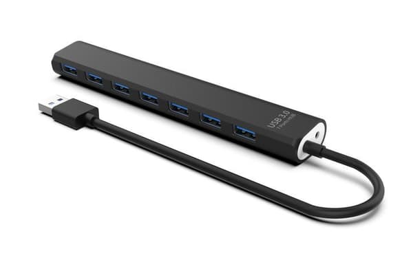 Aluminiumlegeringsdesign, Plug and Play USB-hub til bærbar computer, pc, iPad og mere – Multiport USB-hub til højhastigheds-USB 3.0, SuperSpeed-dataoverførsel