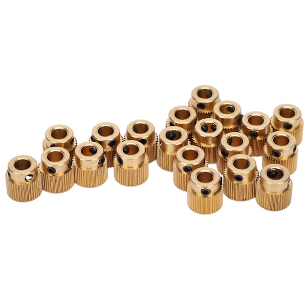 20 st 40-tandade drivväxlar i mässing, gul, 3D-skrivartillbehör, 11 mm x 11 mm
