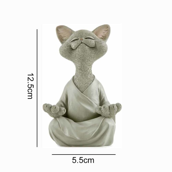 Buddha kattstaty meditation yoga samlarpresent för katt