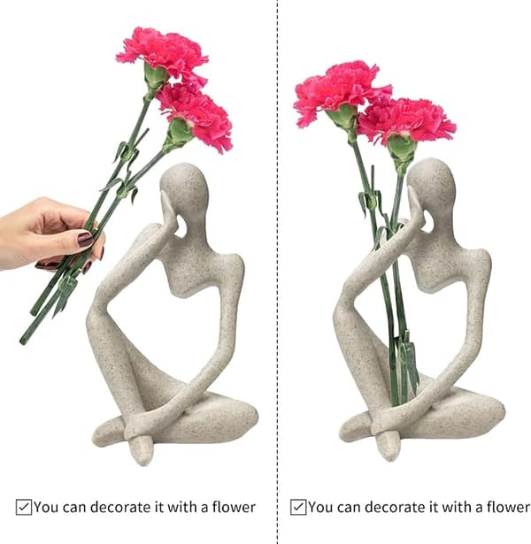 Sandsteinharpiks Tenkerstil Abstrakt Skulptur Statue Samleobjekt
