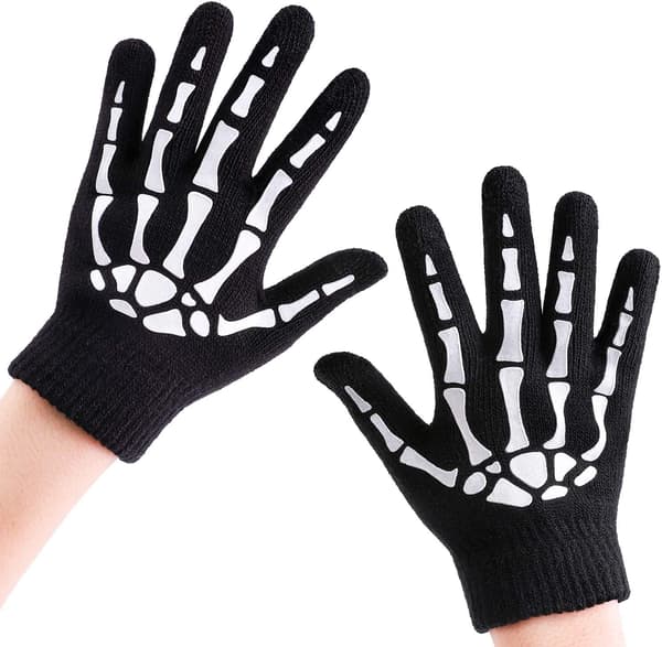 3 par skelet-touchscreenhandsker til børn Halloween Glow in T
