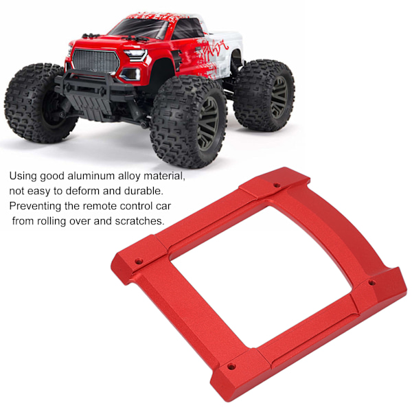 RC Skid Plate Glide Chassis Armour Guard Aluminium Alloy Accessory Set Kit för 1/10 Bilar Röd