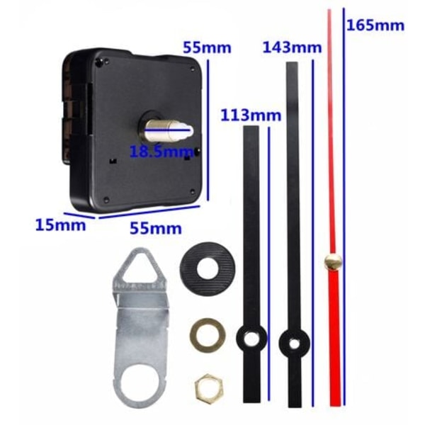Kvartsstyrd rörelse klockmekanism modul DIY kit timme minut sekundvisare