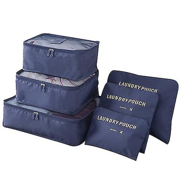 Resväska Organiser Packpåsar, 6 st Resväska Packkuber Set