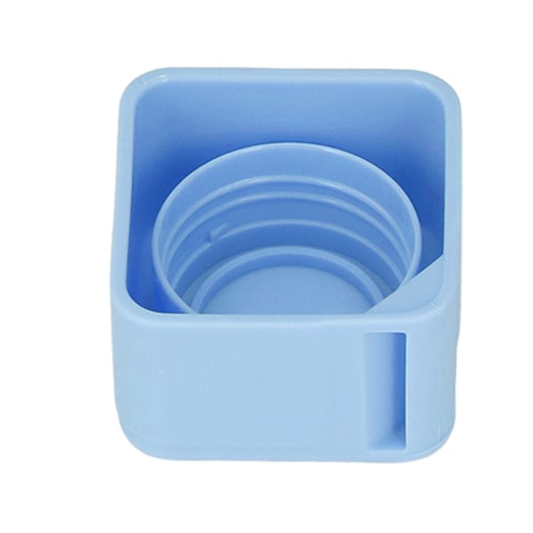 500 ml 17 oz Vattenflaska Transparent Bärbar Brev Tryckt Dricka Vattenflaska med handledsrep Blå