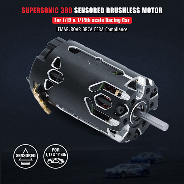 5000kv 380 V2S RC borstlös motor 8.5T sensorlös borstlös motor för 1/12 1/14 RC bil