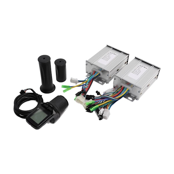 36V 48V 450W Vattentät LCD-displaypanel Dubbel drivenhet Borstlös styrenhet Kit för elektrisk cykel Scooter