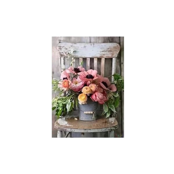 30x40 cm 5D DIY Diamantmaling Fuld, Blomsterkombination
