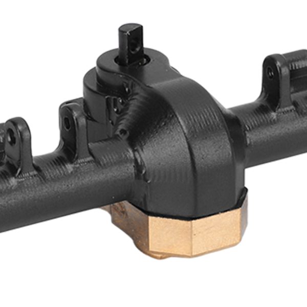 Komplett bakaxel i aluminiumlegering för Axial SCX24 AXI90081 1/24 RC-bildelar Svart