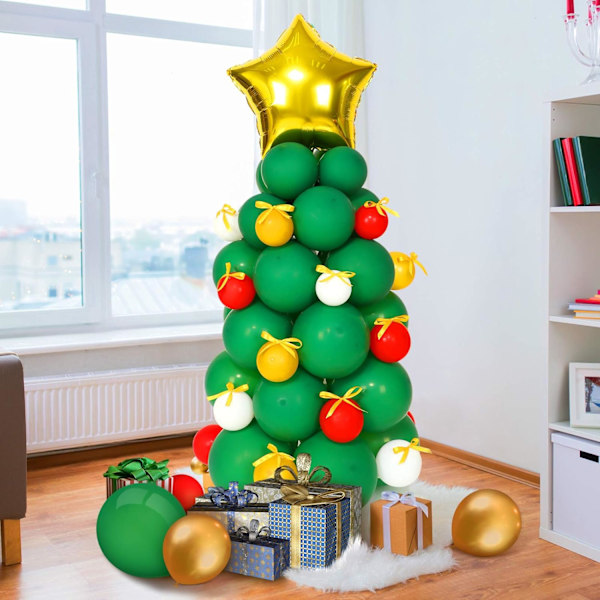 Latexballonger för jul, lättmonterat julballonggirlangbågset med högkvalitativa material för varaktiga festdekorationer