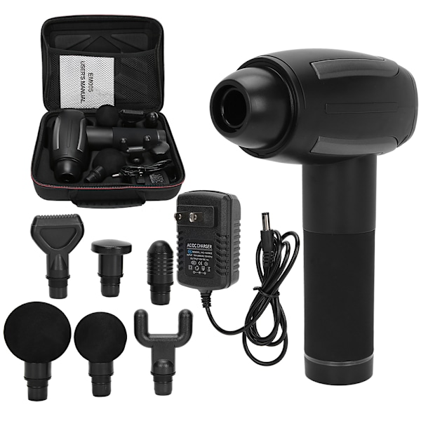 Handhållen massagepistol, tyst percussion för djup vävnadsmassage, smärtlindring för muskler i rygg, nacke, huvud, kropp, axlar, ergonomiskt designad och portabel