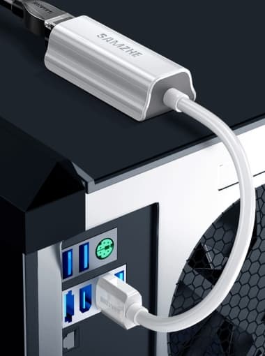Ethernet-kabeladapter til stationære computere: Ekstern RJ45-stik