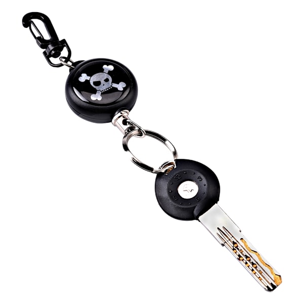 EDC 60cm Ståltrådsrep Retractable Karabinhake Överlevnadsnyckelring
