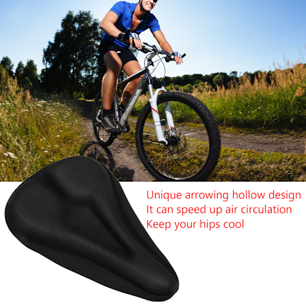 Cykelsadelsskydd Mjukt Silikonmaterial Unik ihålig pilspetsdesign Håll höfterna svala Mountainbike Sadelskydd