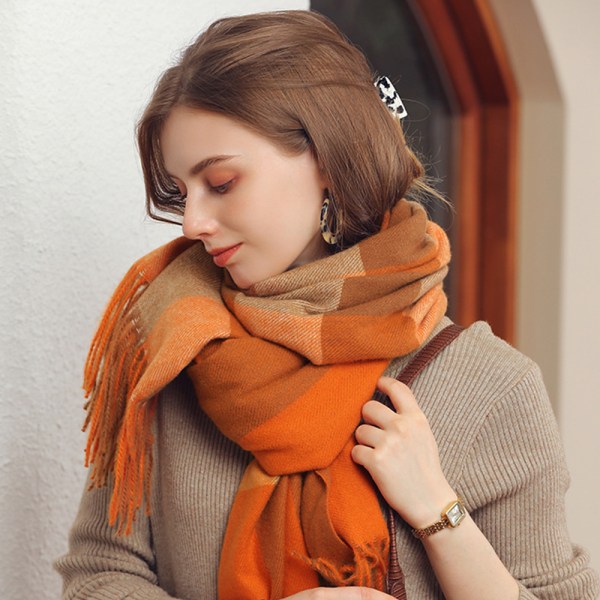 Mode kvinnor bekväm varm vinter höst filt halsduk