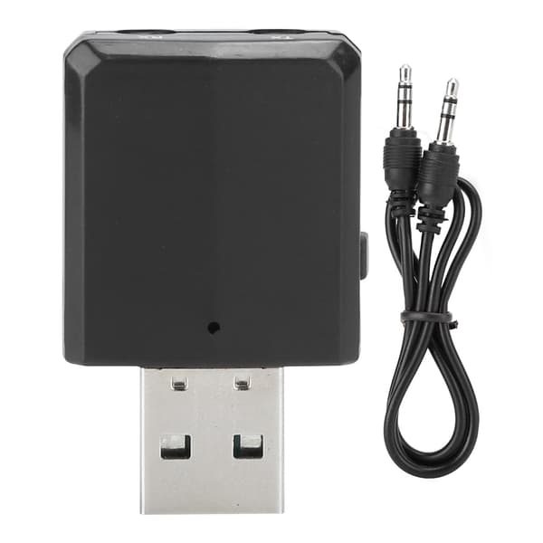 Trådløs lydtransformator, HiFi-lydkvalitet Bluetooth-lydadapter for bil, TV, PC, stabil Bluetooth-tilkobling, sender- og mottakermodus med AUX