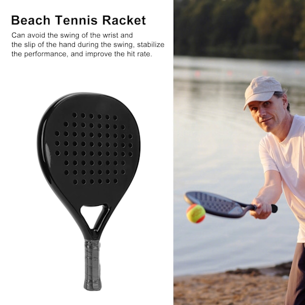 Full Carbon Fiber Beach Tennis Paddle Beach Racket med EVA Foam Core Tennis Racket