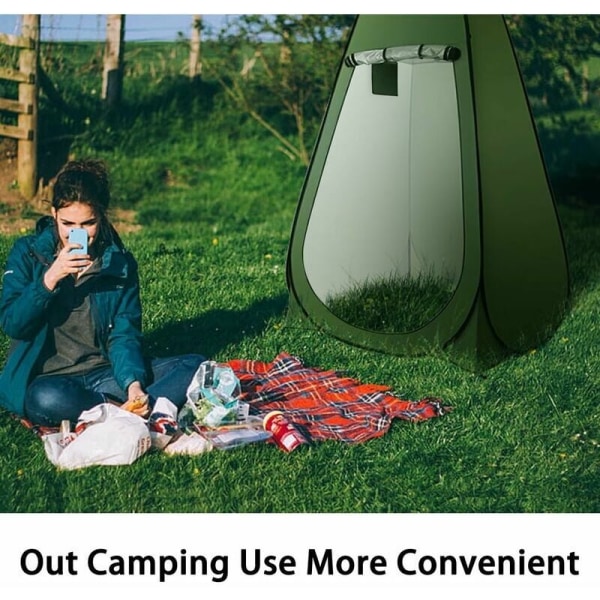 Bärbar pop-up-sekretess tält är lämplig för utomhusdusch, omklädningsrum, parasoll och campingtoalett（Grön）