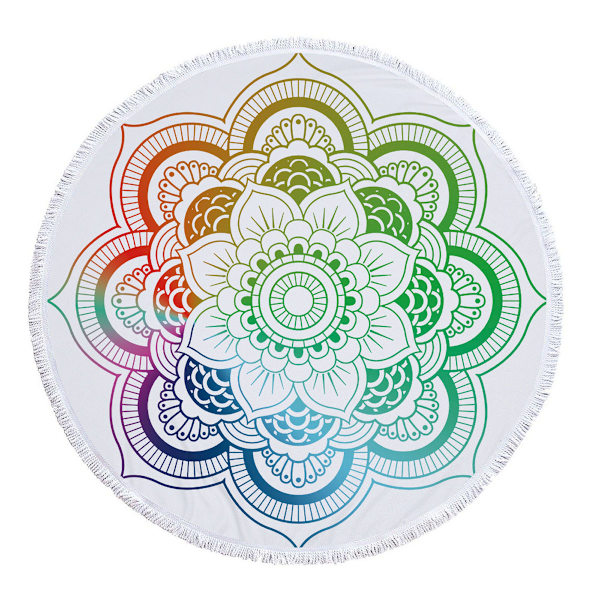 Rund strandhandduk, strandhandduk The Tapestry Sofa Cover Sjal Yogamatta Bordsduk Bärbar picknickmatta