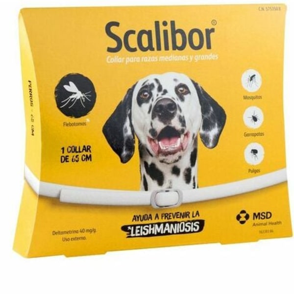 SCALIBOR Antiparasitisk halsband - För små och medelstora hundar (mot sandflugor, myggor)