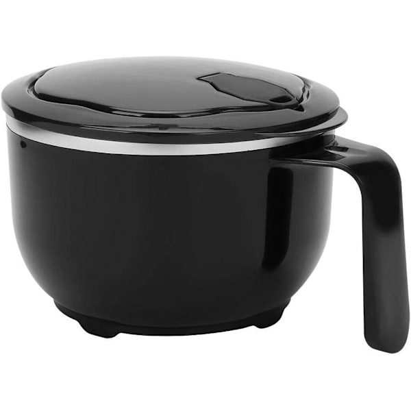 Ergonomiska soppbehållare, mikrovågssäker soppmugg med rostfritt stål innerfoder, ventilationshål säkerställer värmeavledning och vattenavrinning för att förhindra skållning, för