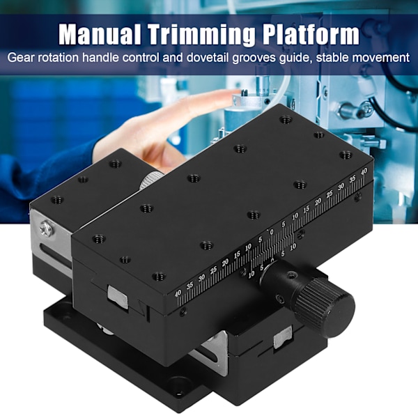 XY-axel Dovetail Manuell Trimmingplattform Växelknapp Tuning Glidande Steg HB2‑A90 40 x 90mm