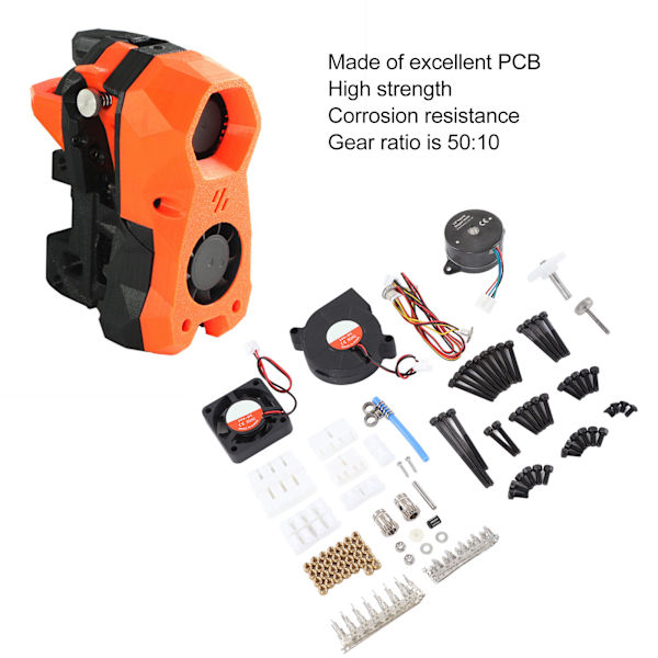3D-skrivar Extruder Kit 50:10 Växelutväxling 5mm Rotationsavstånd Hög Styrka Extruderhuvud Kit för VORON