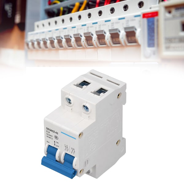 DC Miniatyrkretsbrytare 2P 6KA 400V Luftswitch för Solcells-PV-Systempaneler Nät C6 6A